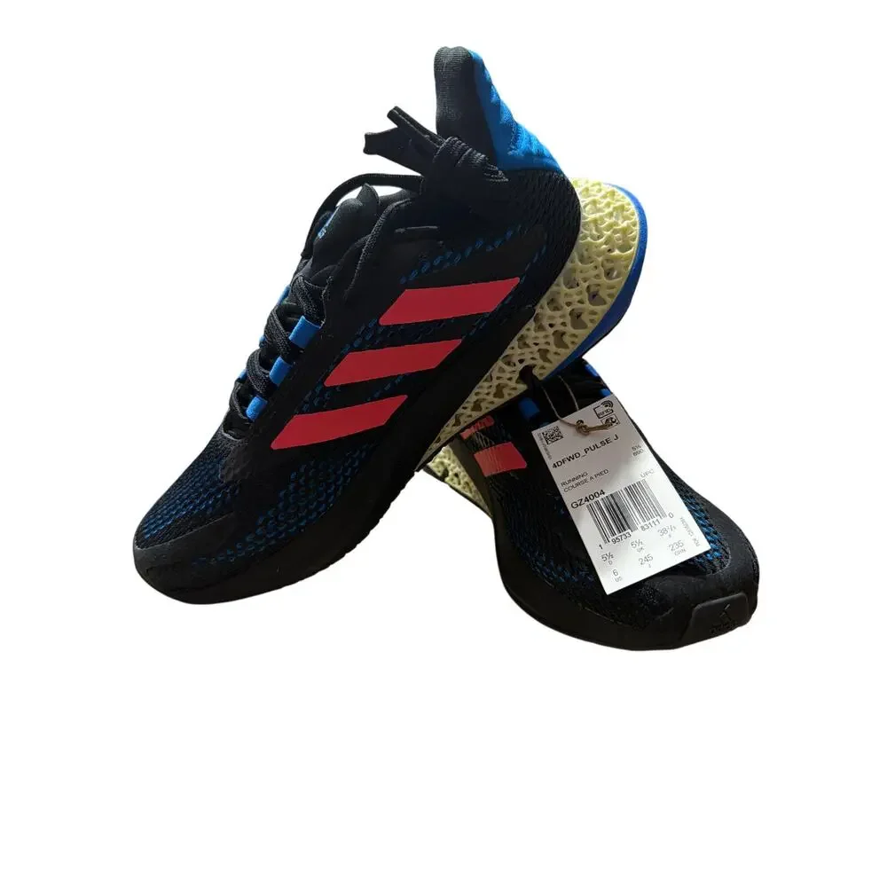 adidas 4DFWD_Pulse J GZ4004 Kid's Sneakers Core Black/Turbo/Blue Rush Size 6